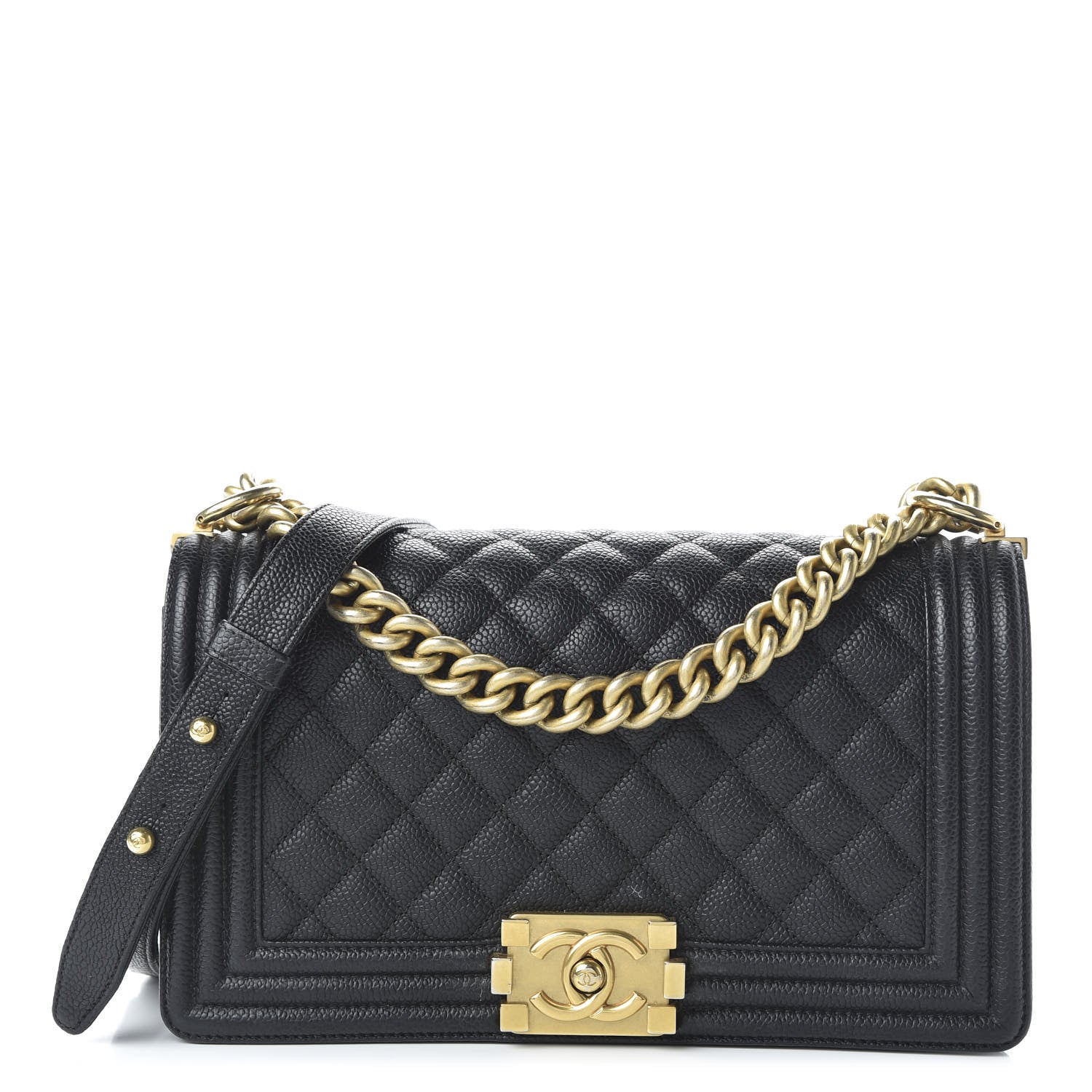 Chanel Caviar Quilted Medium Boy Flap Black 1 of 10