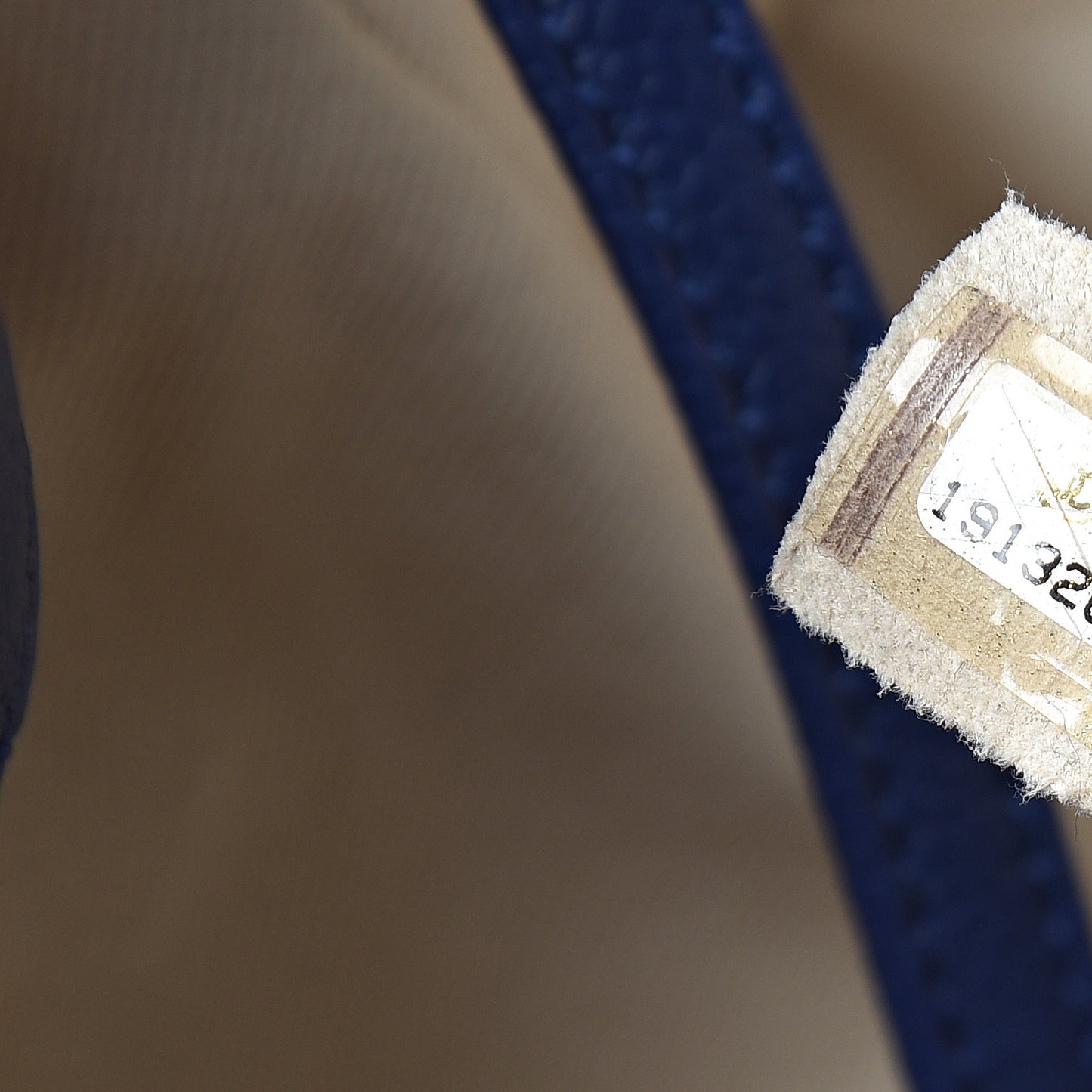 Grained Calfskin Stitched CC Pocket Tote Navy Blue