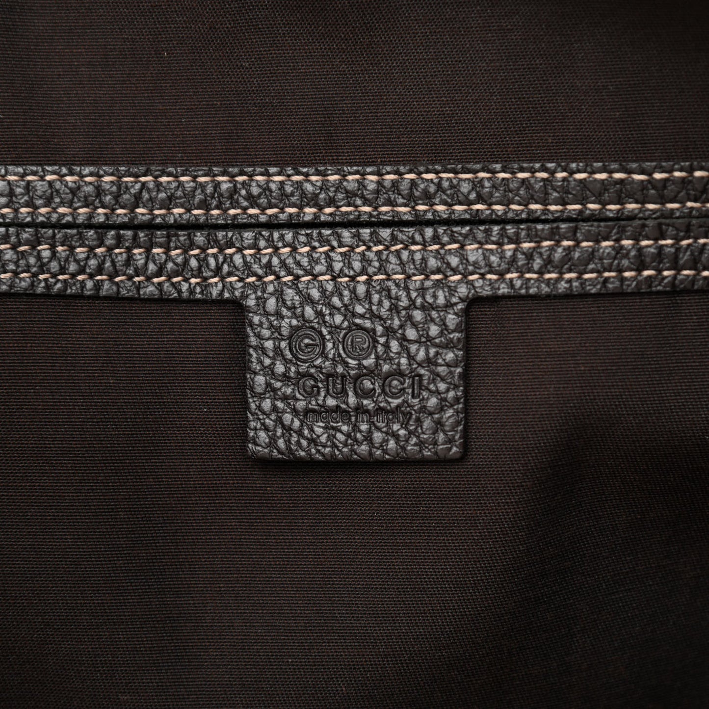 Crystal Monogram Medium Abbey Shoulder Bag Dark Brown