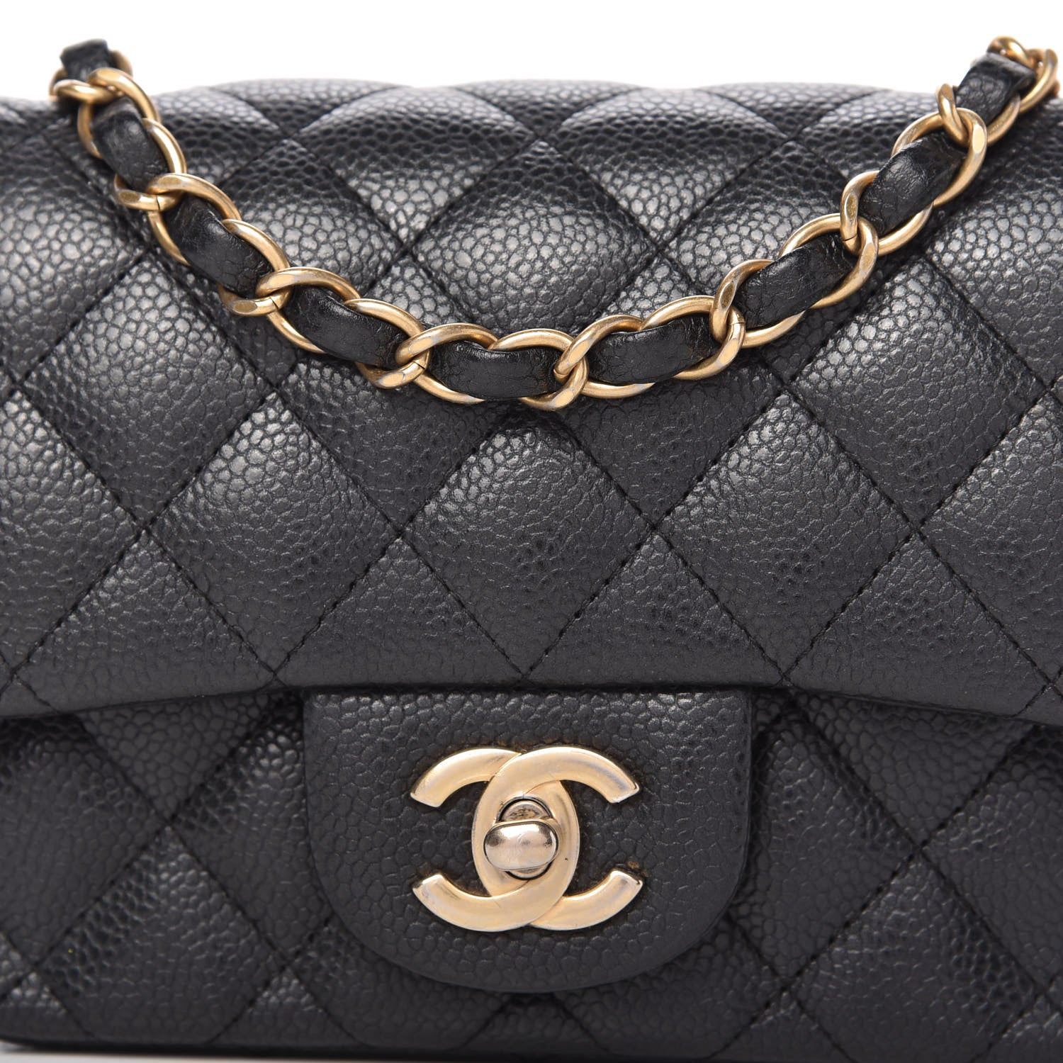 Chanel Caviar Quilted Mini Square Flap Dark Charcoal 10 of 10