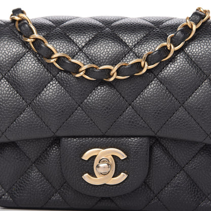 Chanel Caviar Quilted Mini Square Flap Dark Charcoal 10 of 10