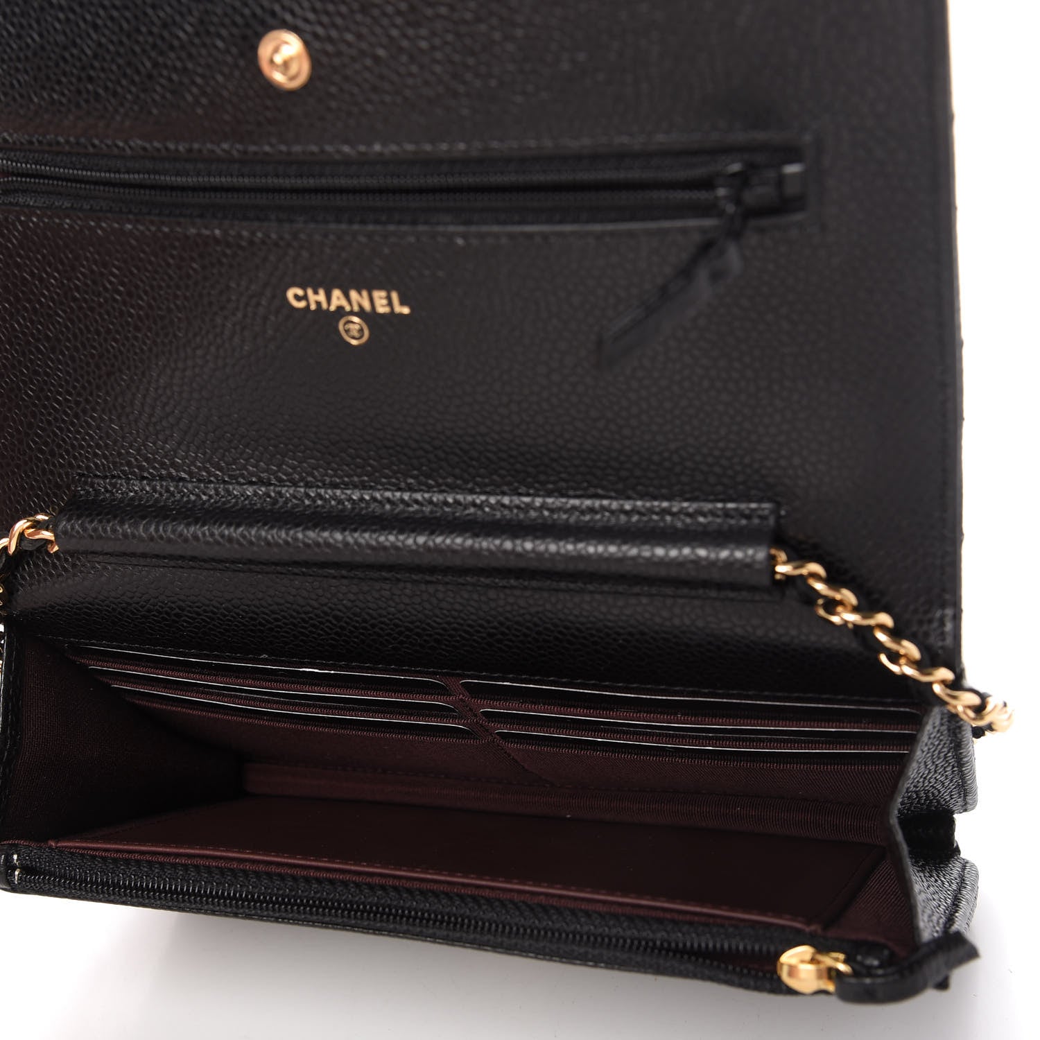 Chanel Caviar Quilted Wallet On Chain WOC Black 5 of 12