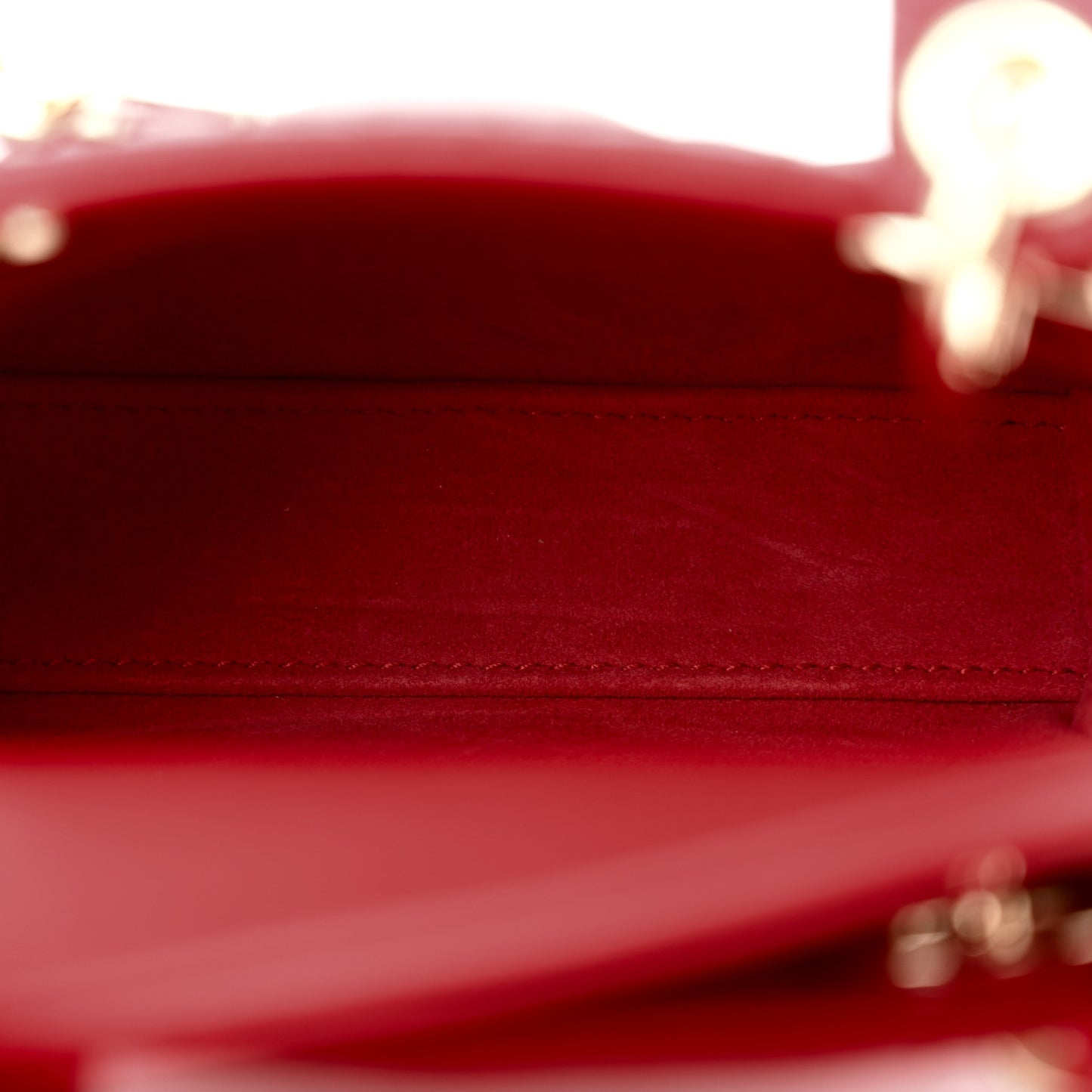 Lambskin Cannage Micro Lady Dior Red