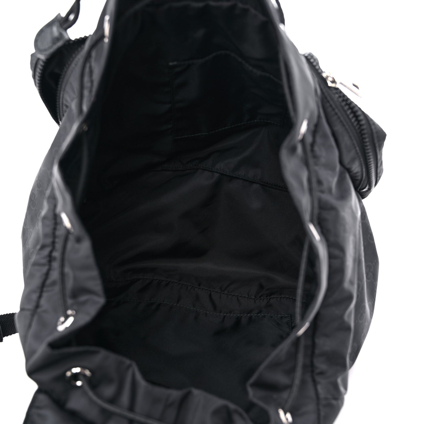 Nylon Monogram Small Single Buckle Backpack Black