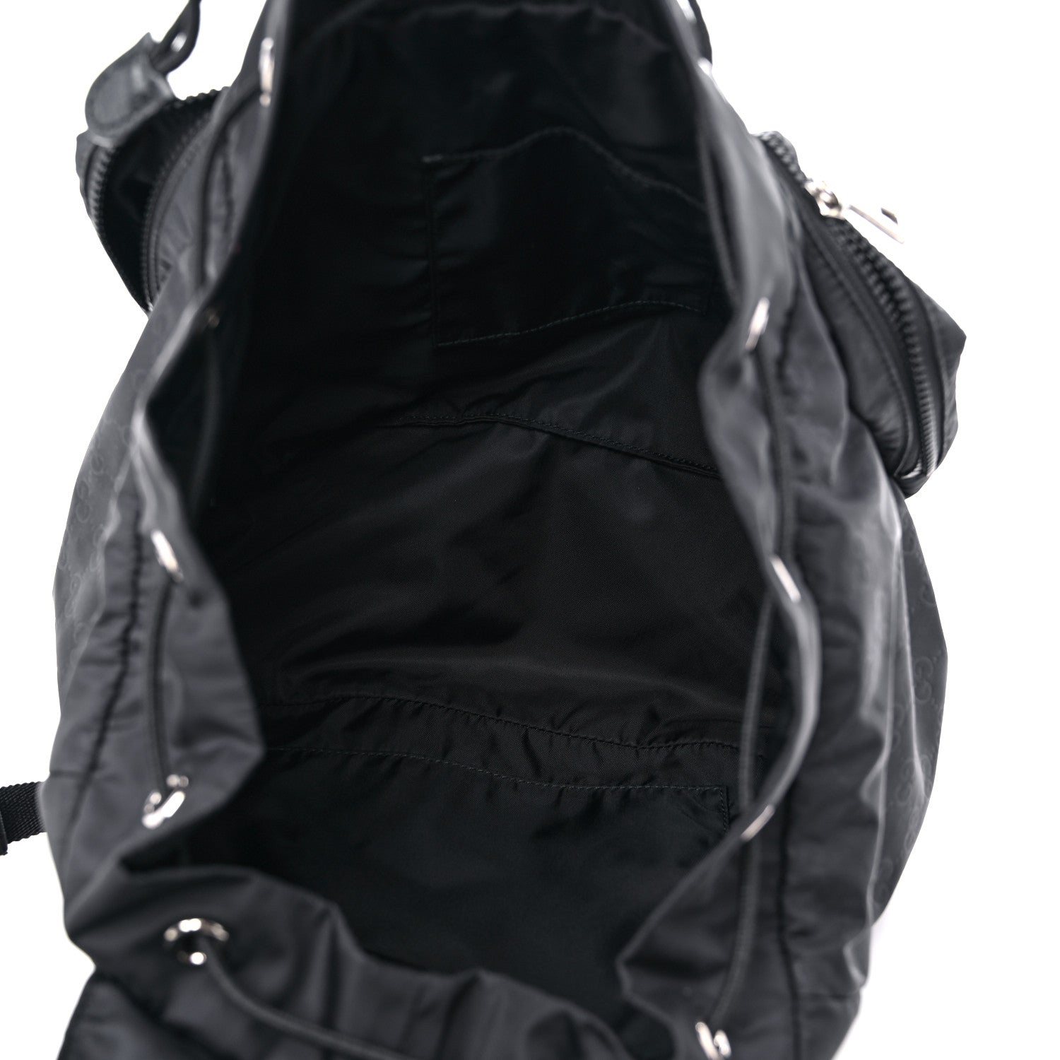 Gucci Nylon Monogram Small Single Buckle Backpack Black 5 of 11
