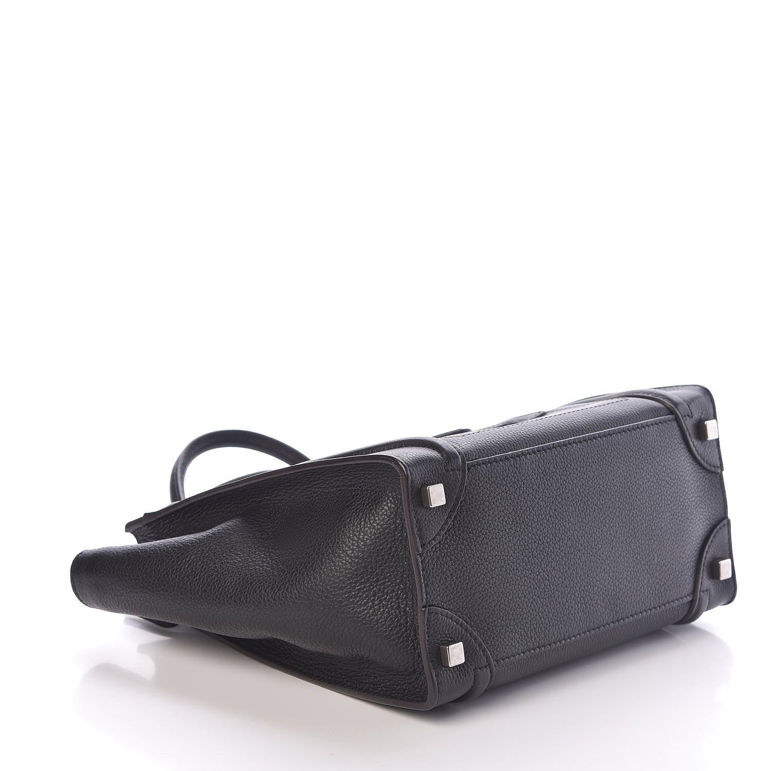 Celine Drummed Calfskin Micro Luggage Black 4 of 8