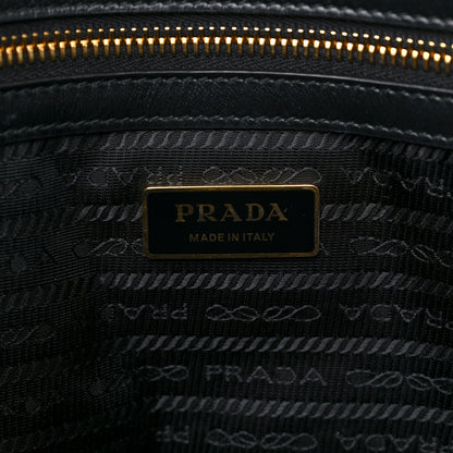 Prada Jacquard Saffiano Triangolo Symbole Embroidered Large Tote Black Corda 6 of 8