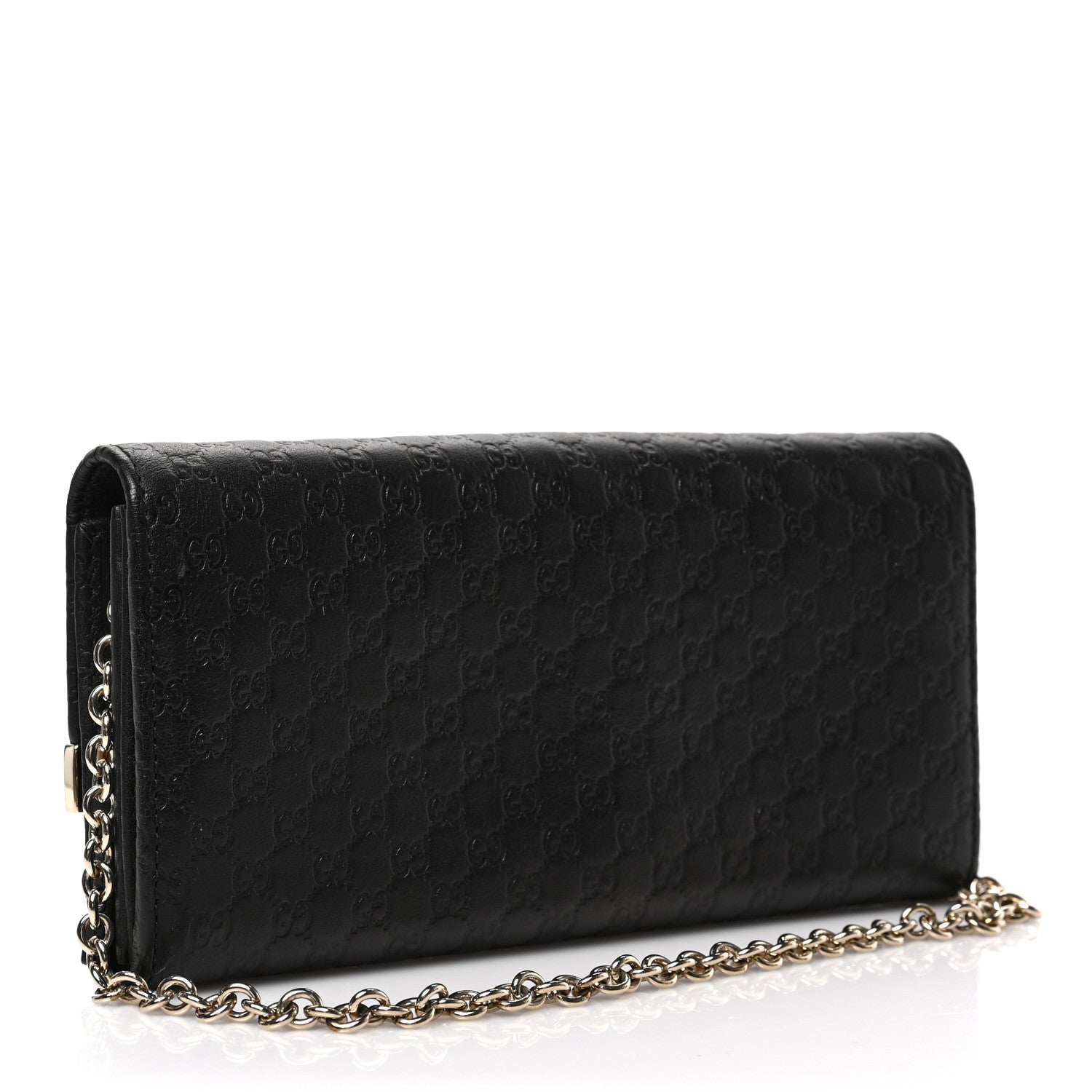 Gucci Soft Microguccissima Dice Chain Wallet Black 2 of 6