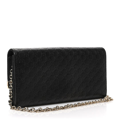 Gucci Soft Microguccissima Dice Chain Wallet Black 2 of 6