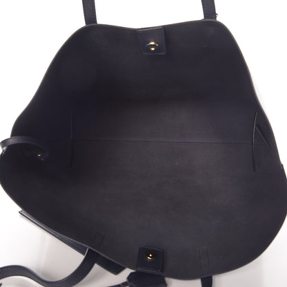 Saint Laurent Calfskin Large Shopping Tote Navy 6 of 8