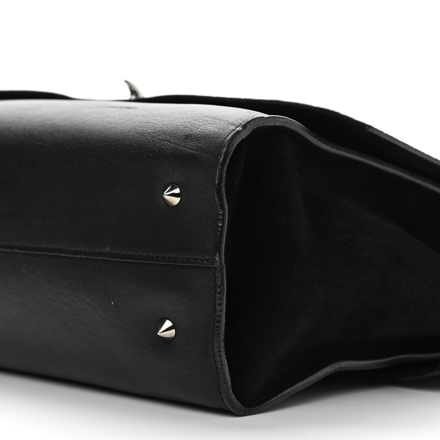 Givenchy Calfskin Crocodile Embossed Medium Shark Lock Satchel Black 10 of 11
