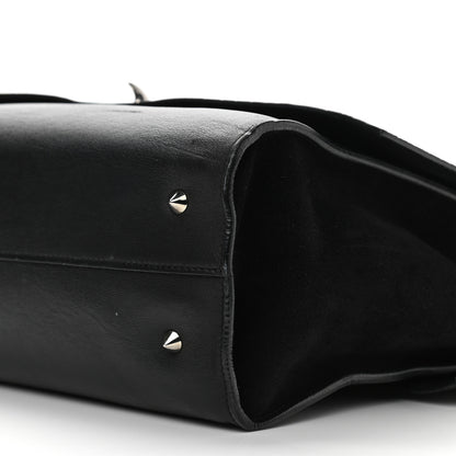 Givenchy Calfskin Crocodile Embossed Medium Shark Lock Satchel Black 10 of 11