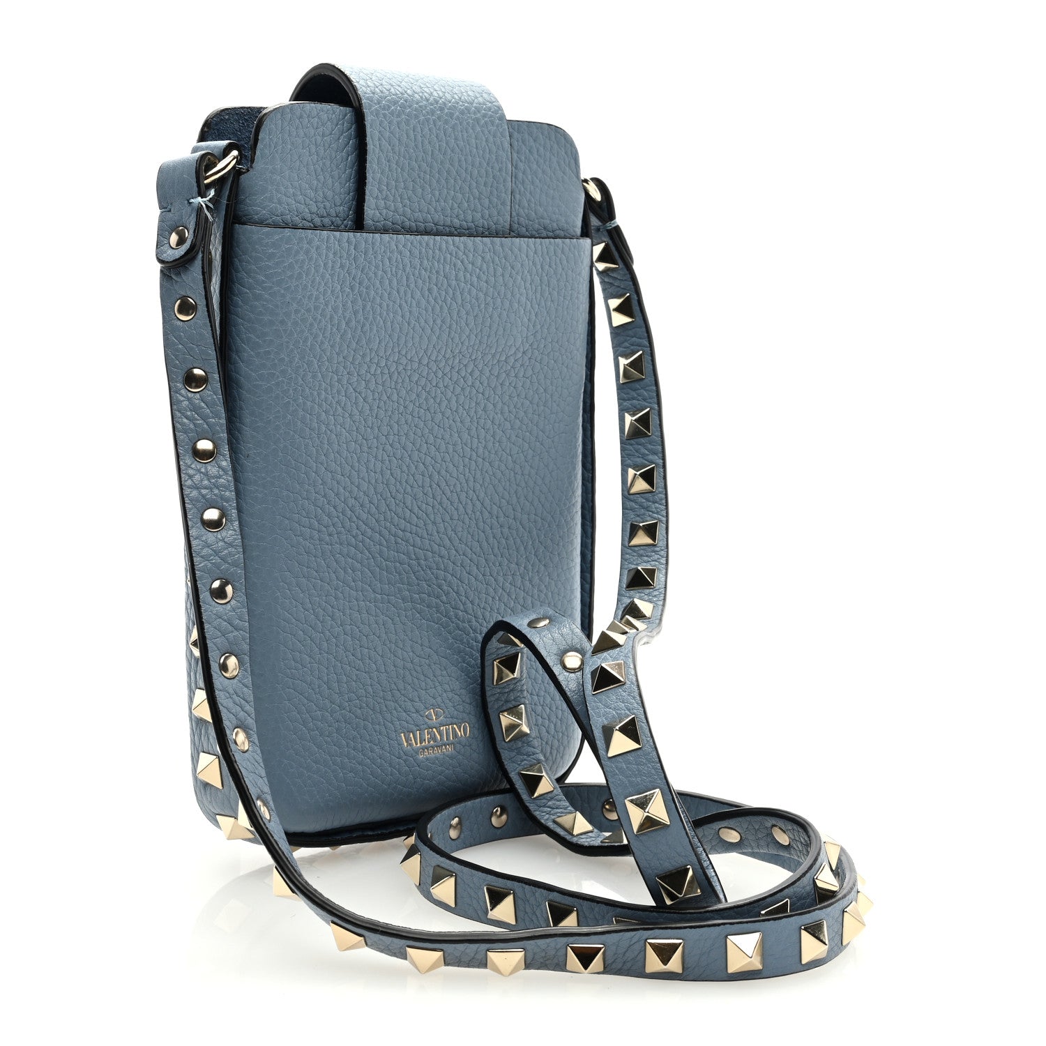 Valentino Garavani Grained Calfskin Rockstud Crossbody Phone Case Niagara 3 of 8