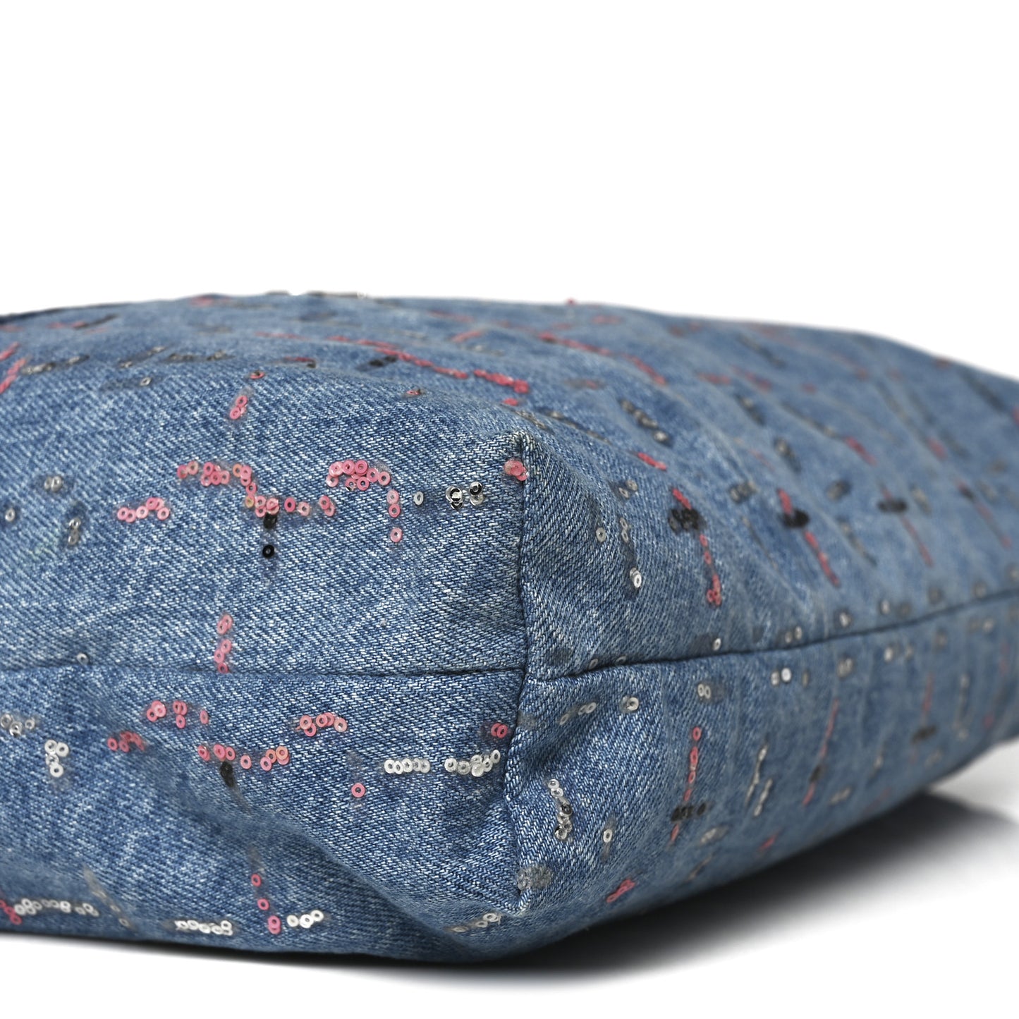 Denim Sequin Chanel 22 Blue