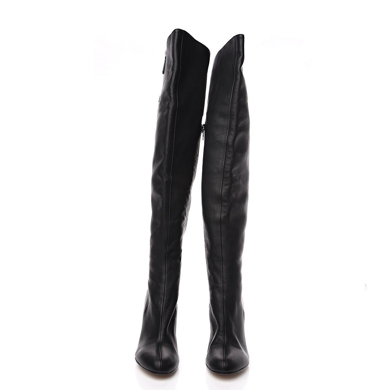 Valentino Garavani Calfskin Over The Knee Boots 39.5 Black 2 of 10