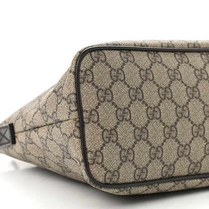Gucci GG Supreme Monogram Small Zippered Tote Dark Brown 8 of 11