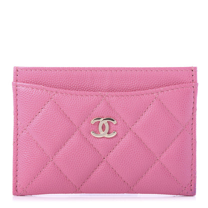 Chanel Shiny Caviar Quilted Card Holder Pink 1 of 12