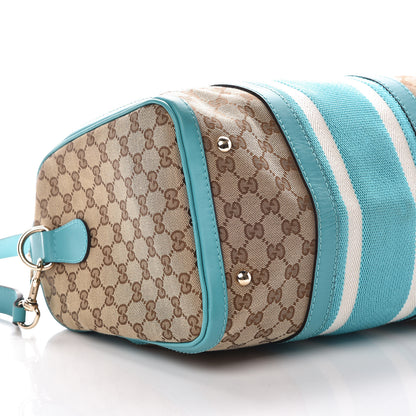 Gucci Monogram Vintage Web Medium Boston Teal 5 of 10