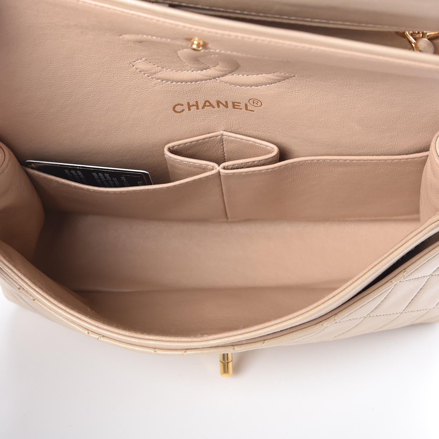 Chanel Lambskin Quilted Small Double Flap Beige 5 of 16