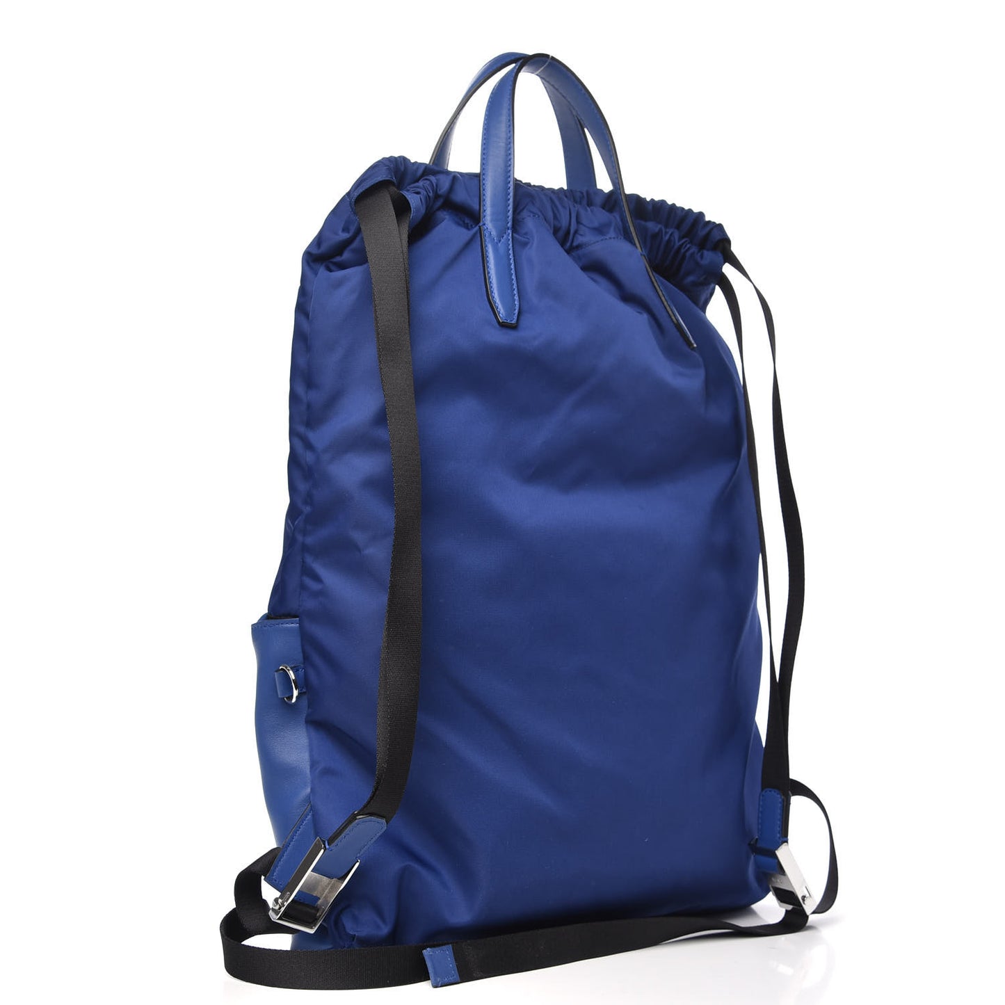 Nylon Vitello Century Vocabulary Drawstring Backpack Blue Cobalto Blue Neon Sunflower