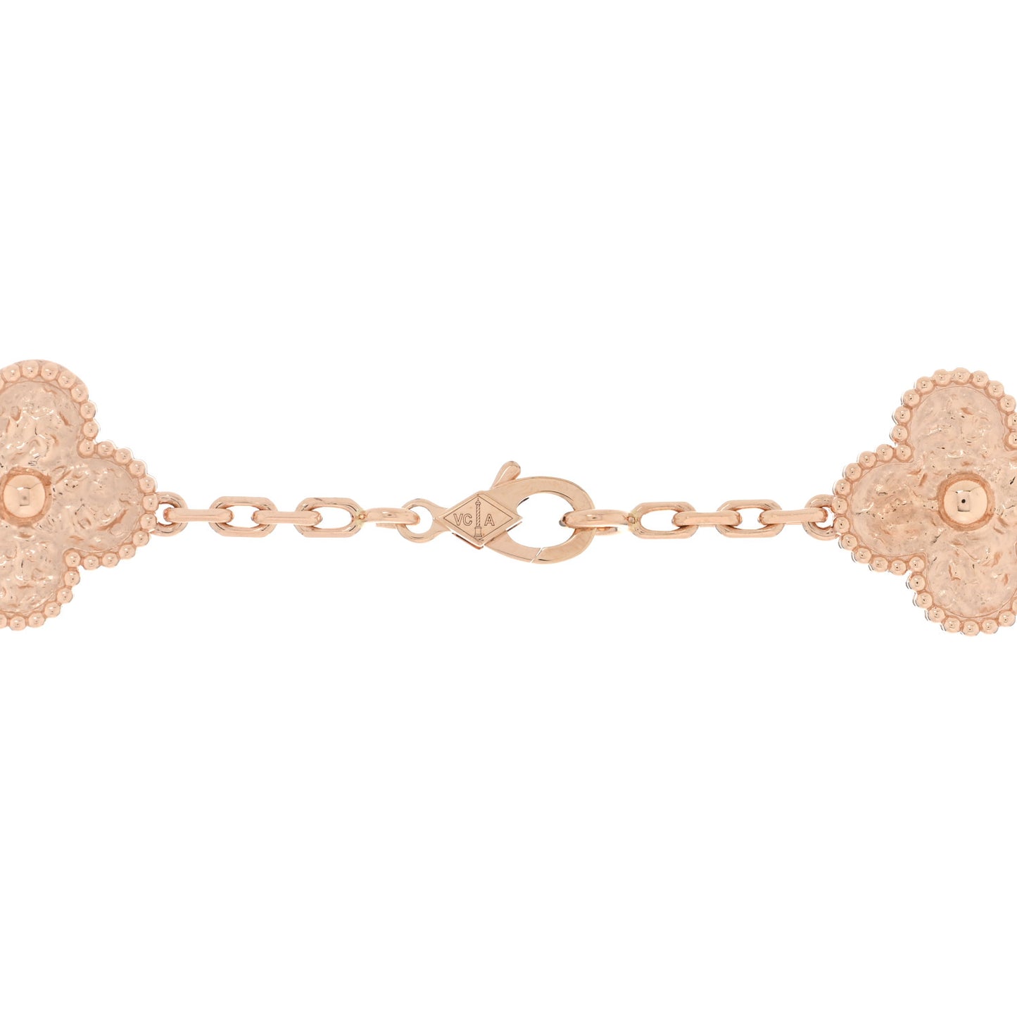 18K Rose Gold 20 Motifs Vintage Alhambra Necklace