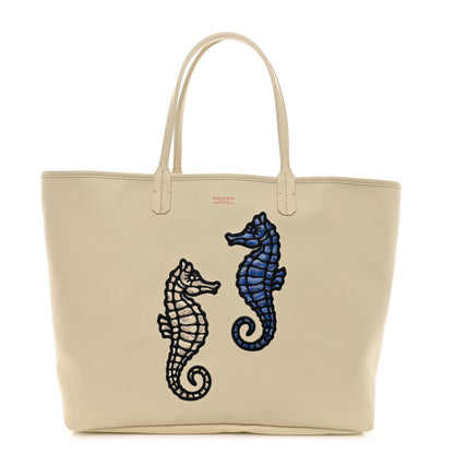 Goyard Goyardine Embroidered Seahorse Reversible Anjou PM Sand 3 of 19