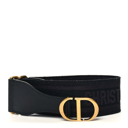 Christian Dior Canvas Embroidered Large Book Belt 75 30 Anthracite 1 of 5