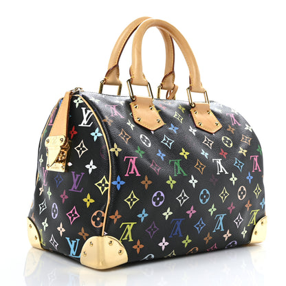 Louis Vuitton Monogram Multicolor Speedy 30 Black 3 of 8