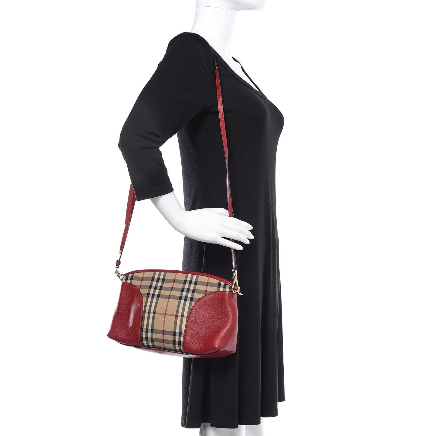 Horseferry Check Small Chichester Crossbody Clutch Bag Parade Red