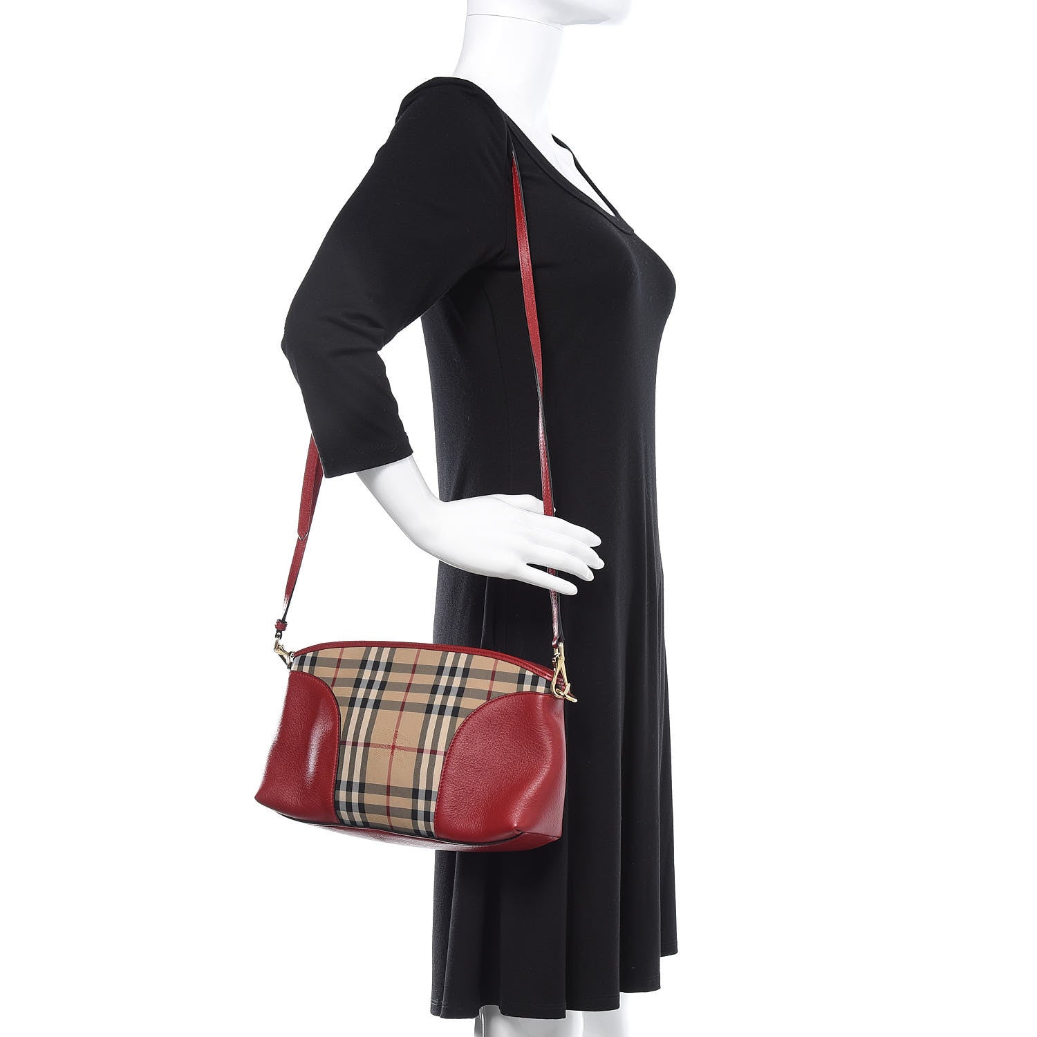 Burberry Horseferry Check Small Chichester Crossbody Clutch Bag Parade Red 1 of 12