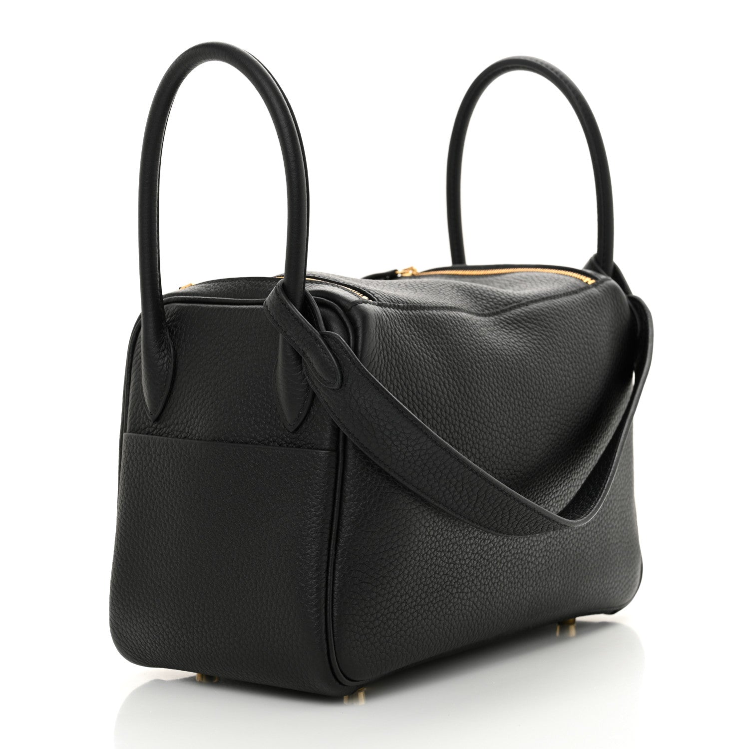 Hermes Taurillon Clemence Lindy 26 Black 3 of 10