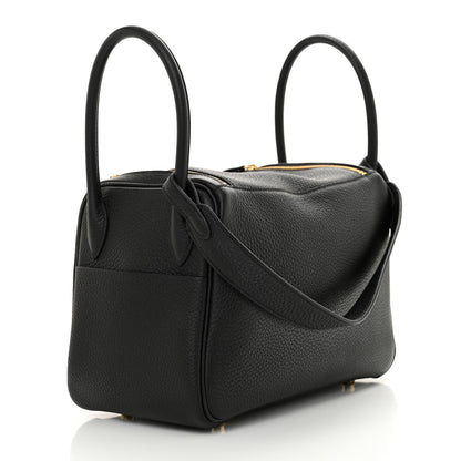 Hermes Taurillon Clemence Lindy 26 Black 3 of 10