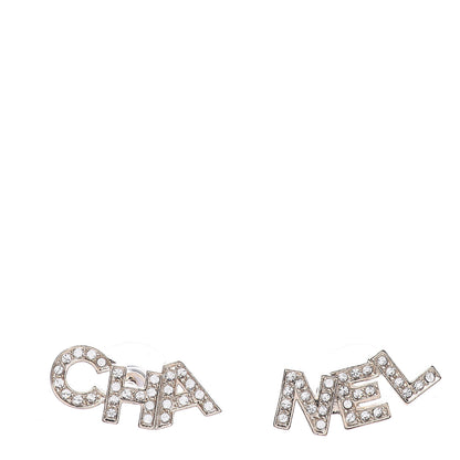 Chanel Crystal Pearl Signature Stud Earrings Gold 1 of 4