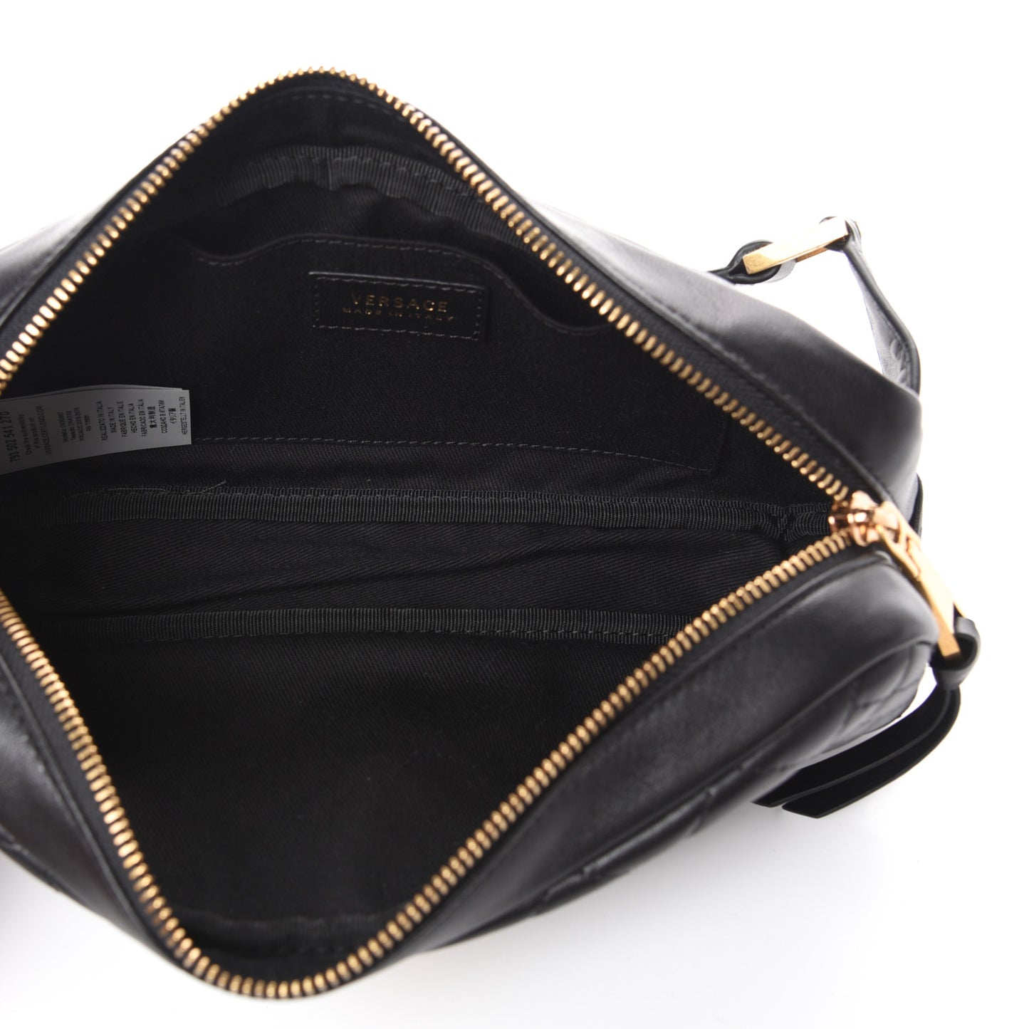 Nappa Barocco Quilted Vanitas Medea Belt Bag Black