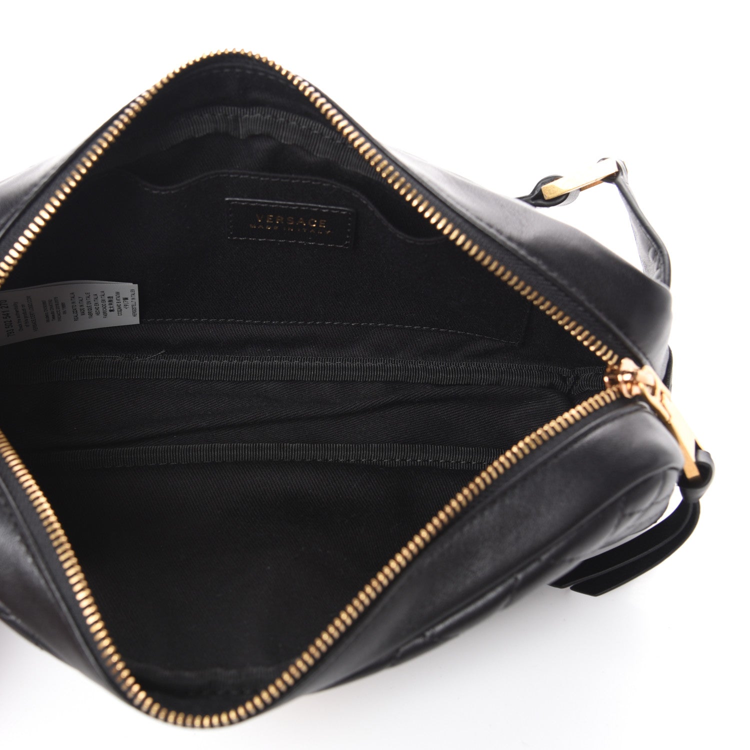 Versace Nappa Barocco Quilted Vanitas Medea Belt Bag Black 6 of 10