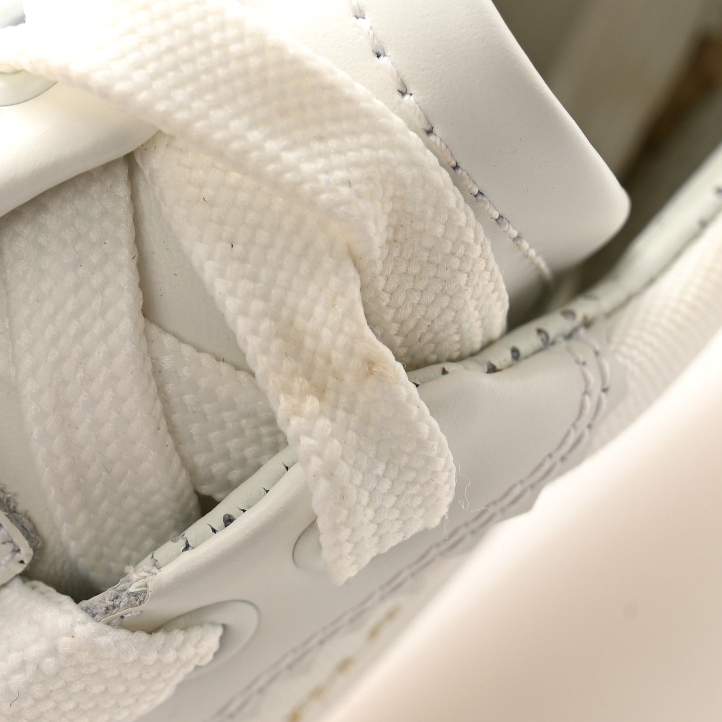 Toile Calfskin Espasneak Flat Sneaker 38 Ivory