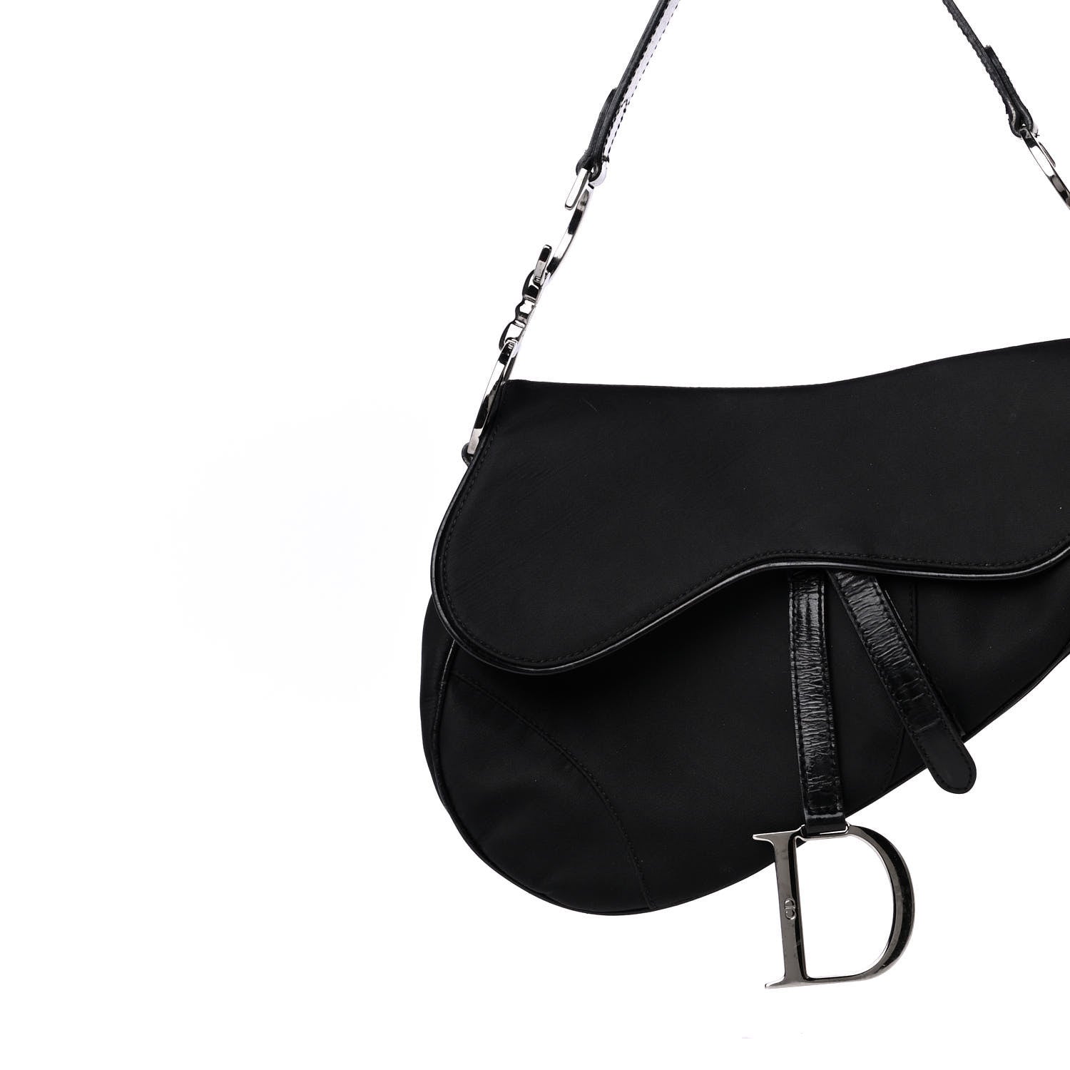 Christian Dior Nylon Saddle Bag Black 6 of 9