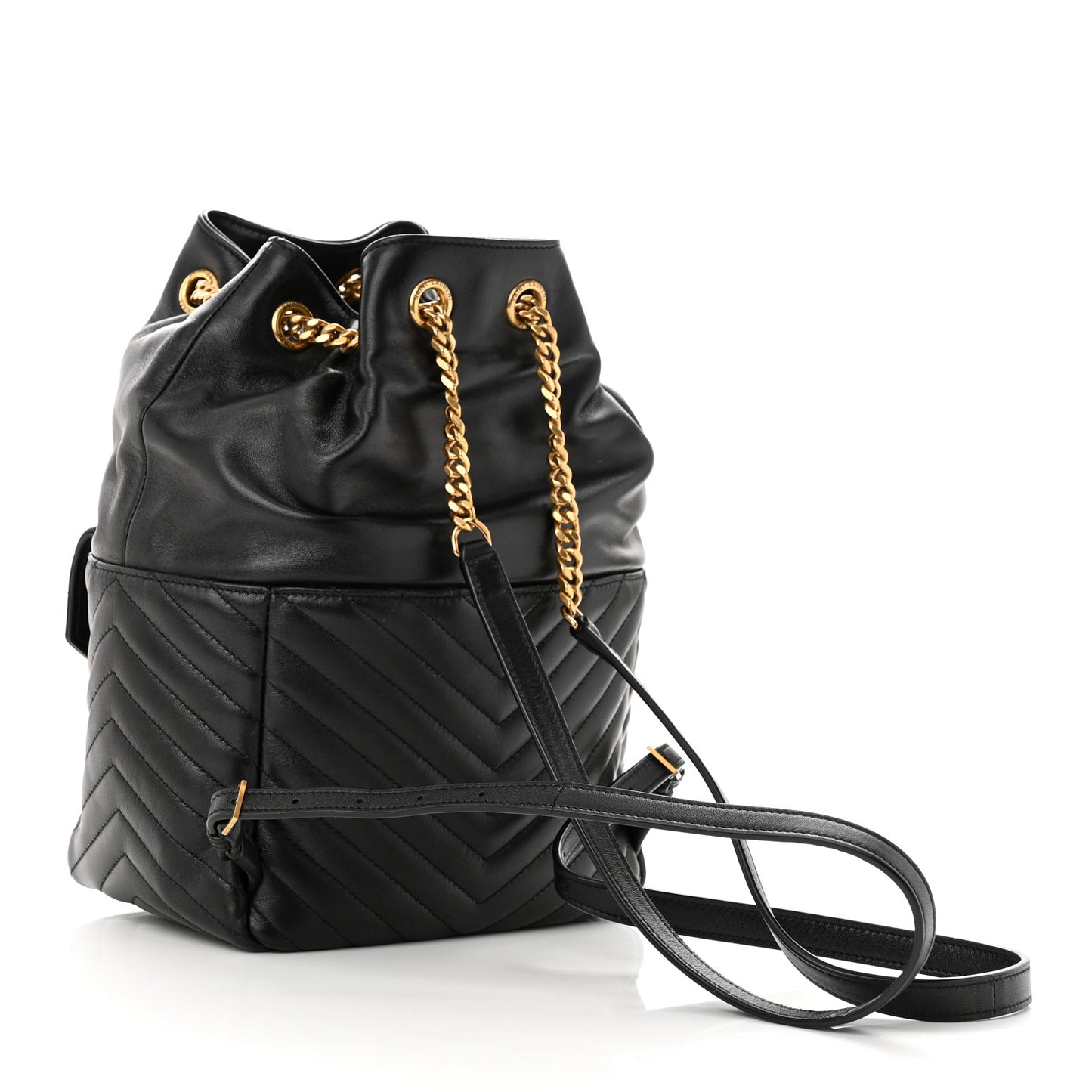 Lambskin Matelasse Monogram Joe Backpack Black
