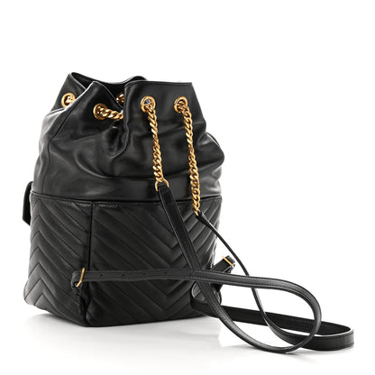Saint Laurent Lambskin Matelasse Monogram Joe Backpack Black 3 of 11