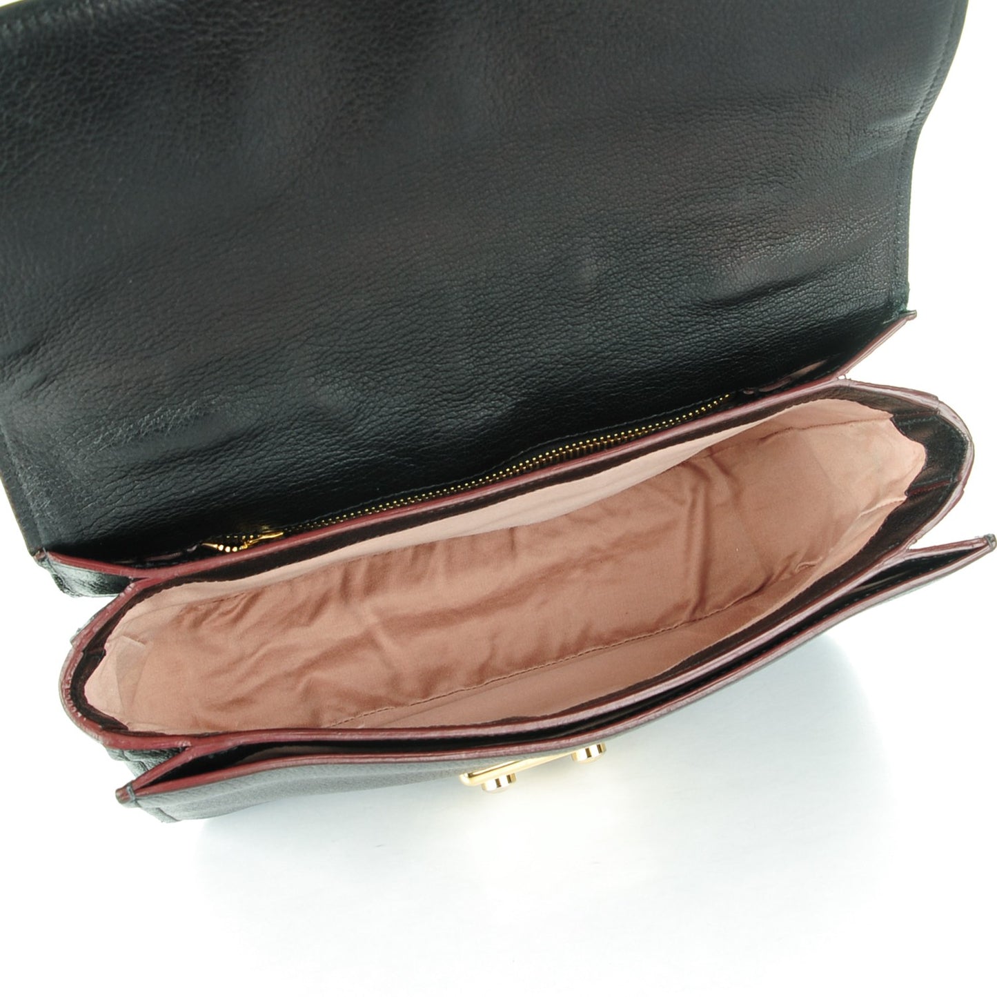 Goatskin Madras Shoulder Bag Nero Black