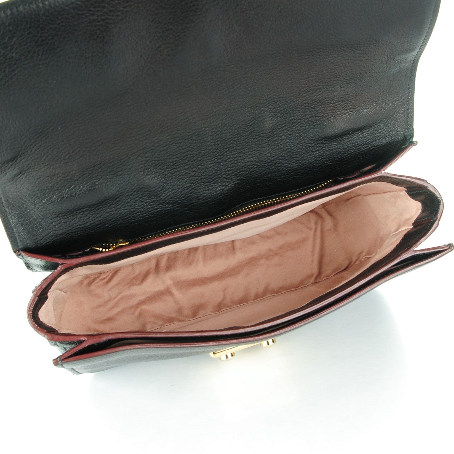 Miu Miu Goatskin Madras Shoulder Bag Nero Black 5 of 14