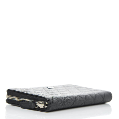 Chanel Caviar Quilted Large Gusset Zip Around Wallet Black 4 of 9