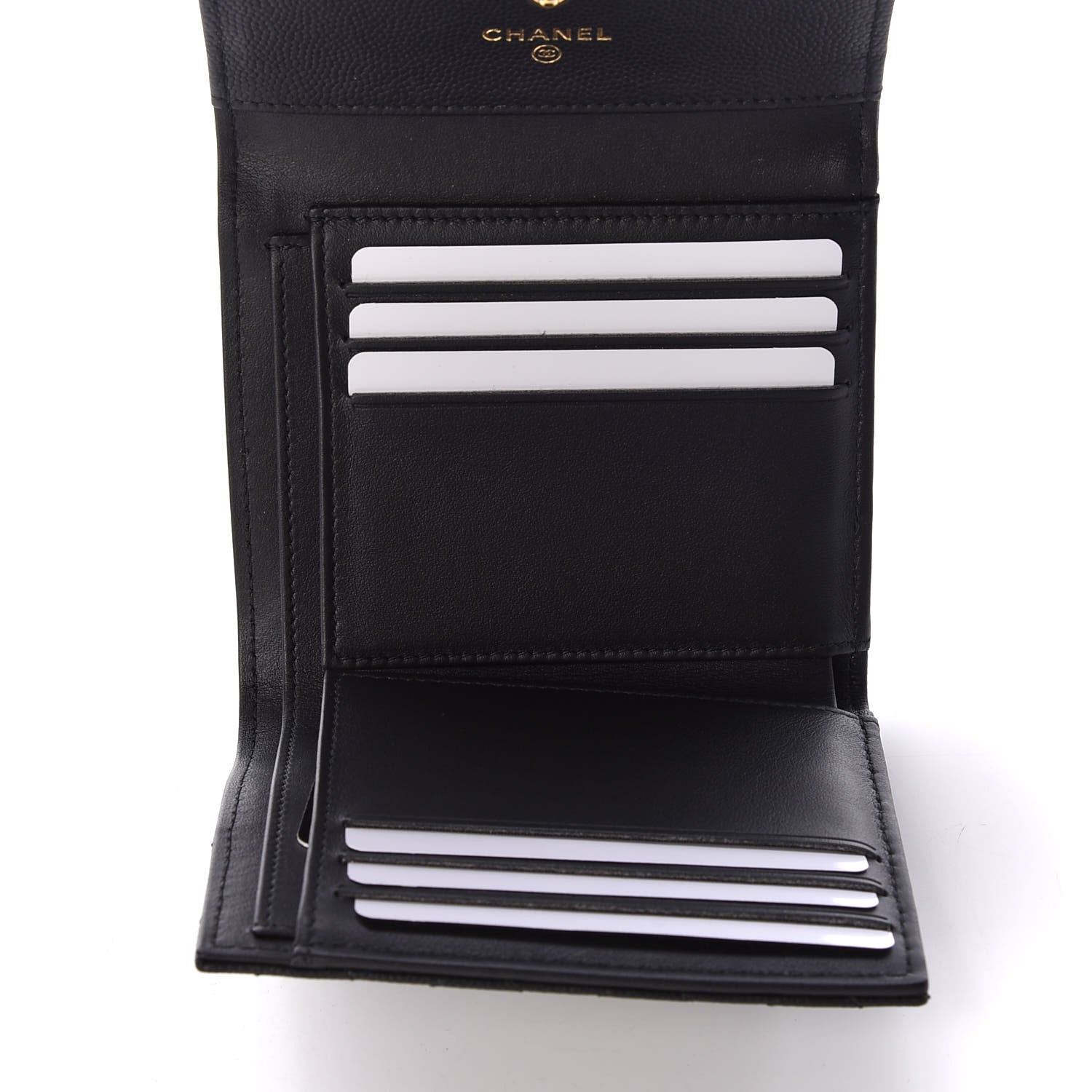 Chanel Caviar Quilted Compact Boy Wallet Black 5 of 9