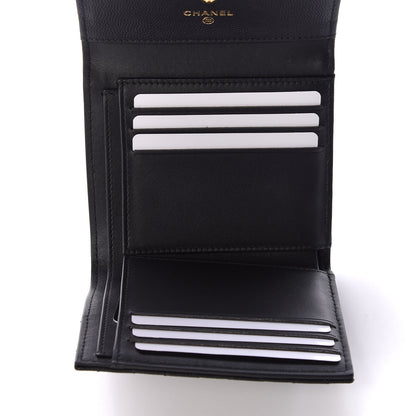 Chanel Caviar Quilted Compact Boy Wallet Black 5 of 9