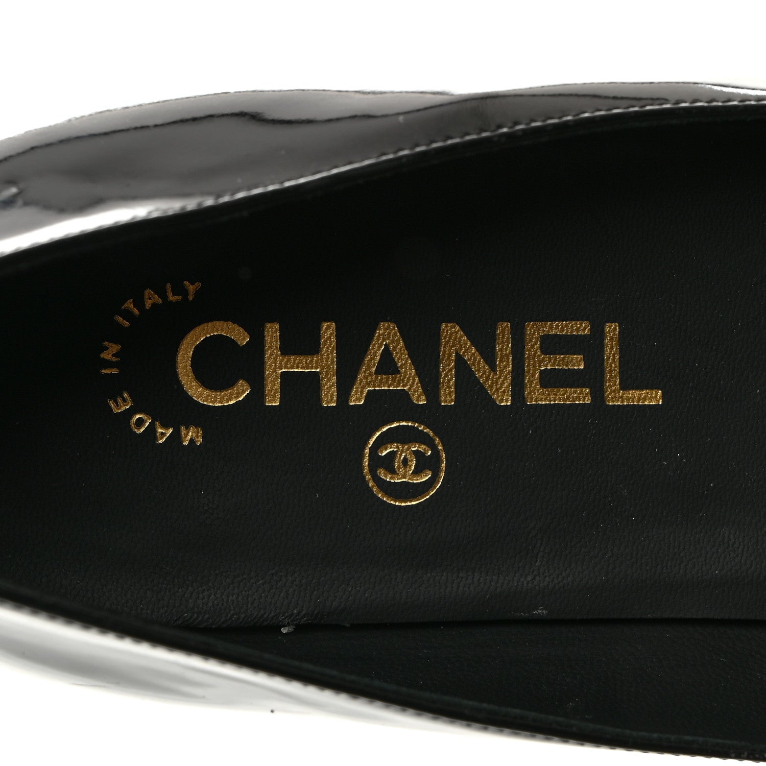 Chanel Patent Camellia Ballerina Flats 39.5 Black 6 of 8