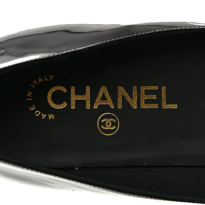 Chanel Patent Camellia Ballerina Flats 39.5 Black 6 of 8