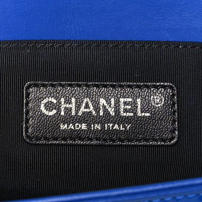 Chanel Patent Calfskin Quilted Medium Plexiglass Boy Flap Blue 6 of 11