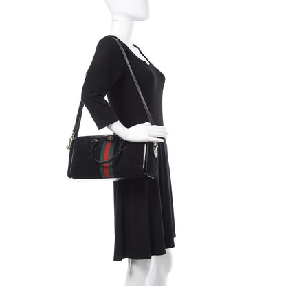 Gucci Suede Patent GG Web Medium Ophidia Boston Black 2 of 10