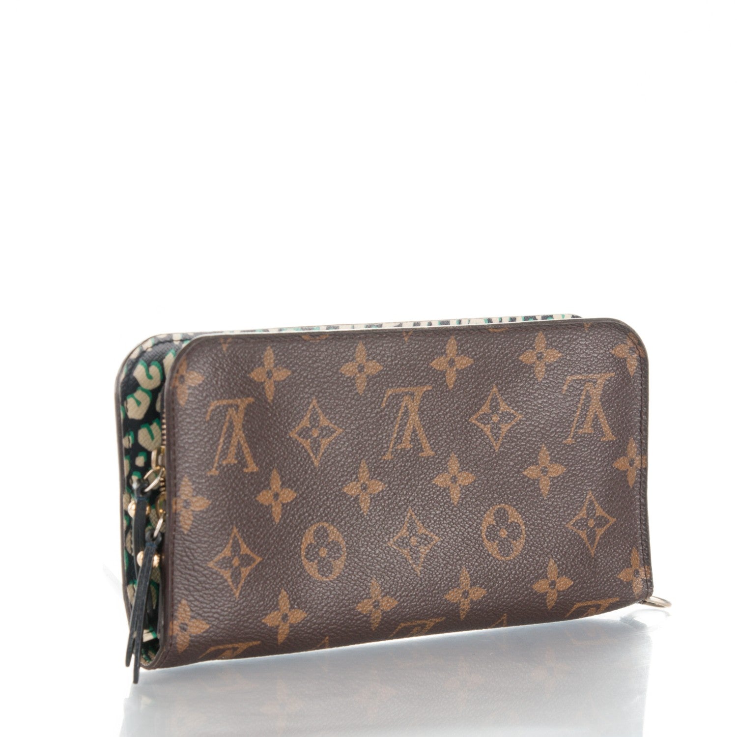 Louis Vuitton Monogram Leopard Insolite Wallet Blue Infini 3 of 9