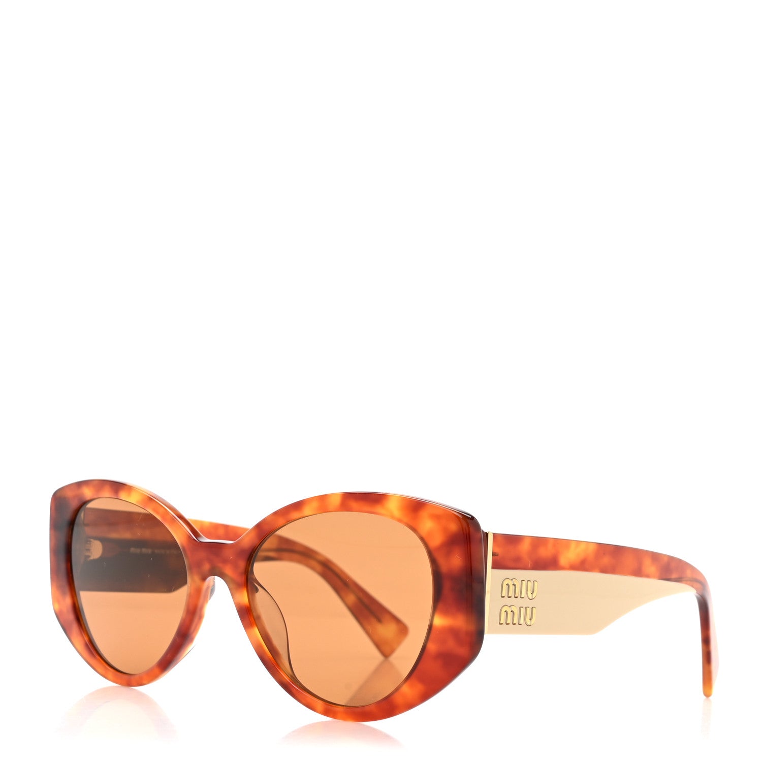 Miu Miu Acetate Sunglasses SMU03W Tortoise Off White 1 of 7